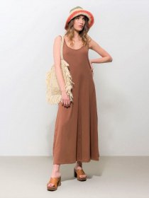 Платье макси Piazza Italia модель 74758_tobacco Фото