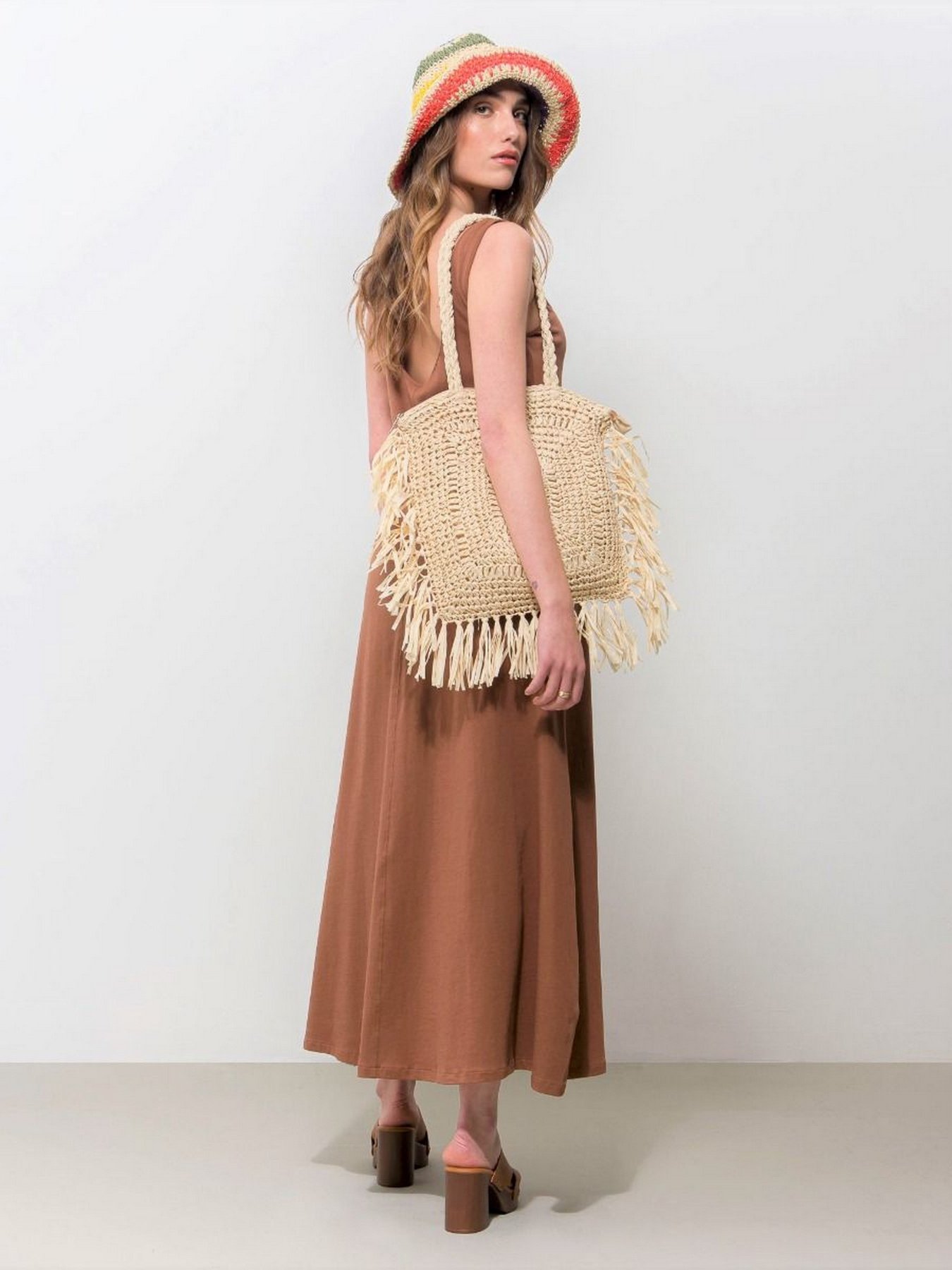 Платье макси Piazza Italia модель 74758_tobacco Фото