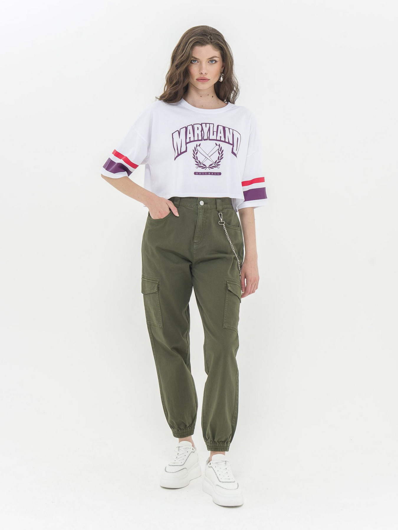 Карго Piazza Italia модель 06646_military green Фото