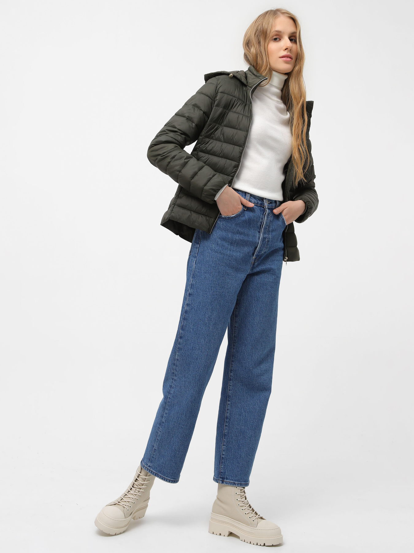 Демисезонная куртка Piazza Italia модель 06652_military green Фото