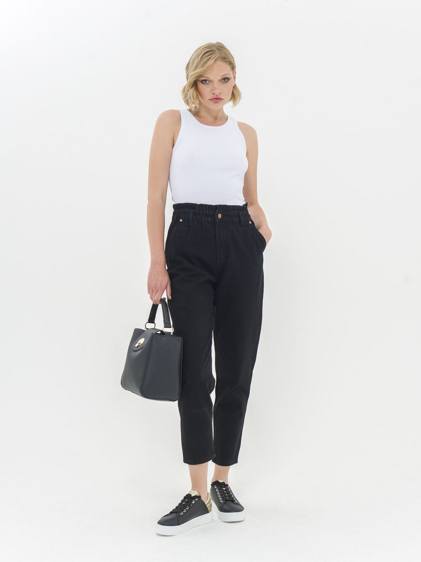 Зауженные джинсы Piazza Italia модель 06767_black Фото