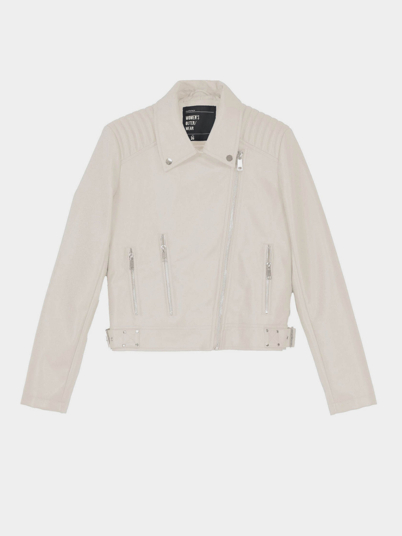 Куртка кожаная Piazza Italia модель 07312_gypsum Фото