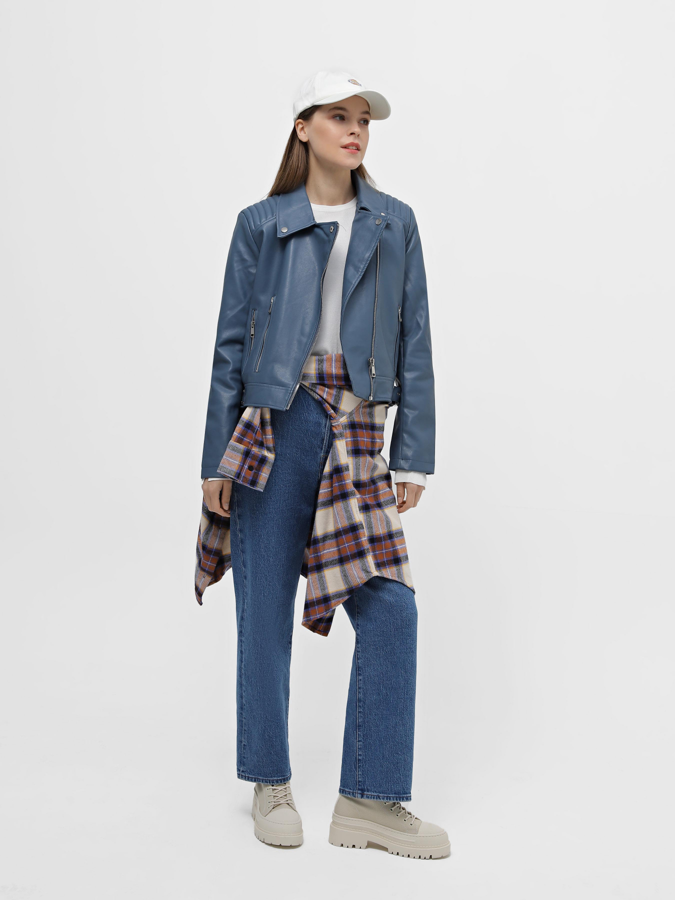 Шкіряна куртка Piazza Italia модель 07312_Denim Фото