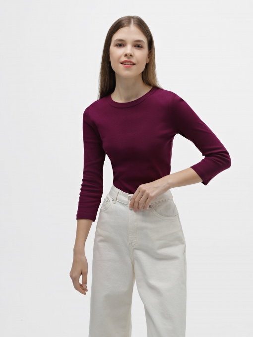 Лонгслив Piazza Italia модель 07343_plum Фото