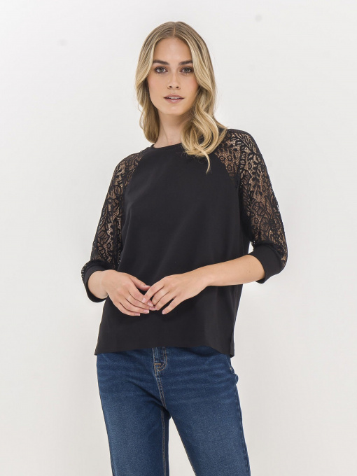 Лонгслів Piazza Italia модель 07344_black Фото