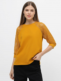 Лонгслив Piazza Italia модель 07344_mustard Фото