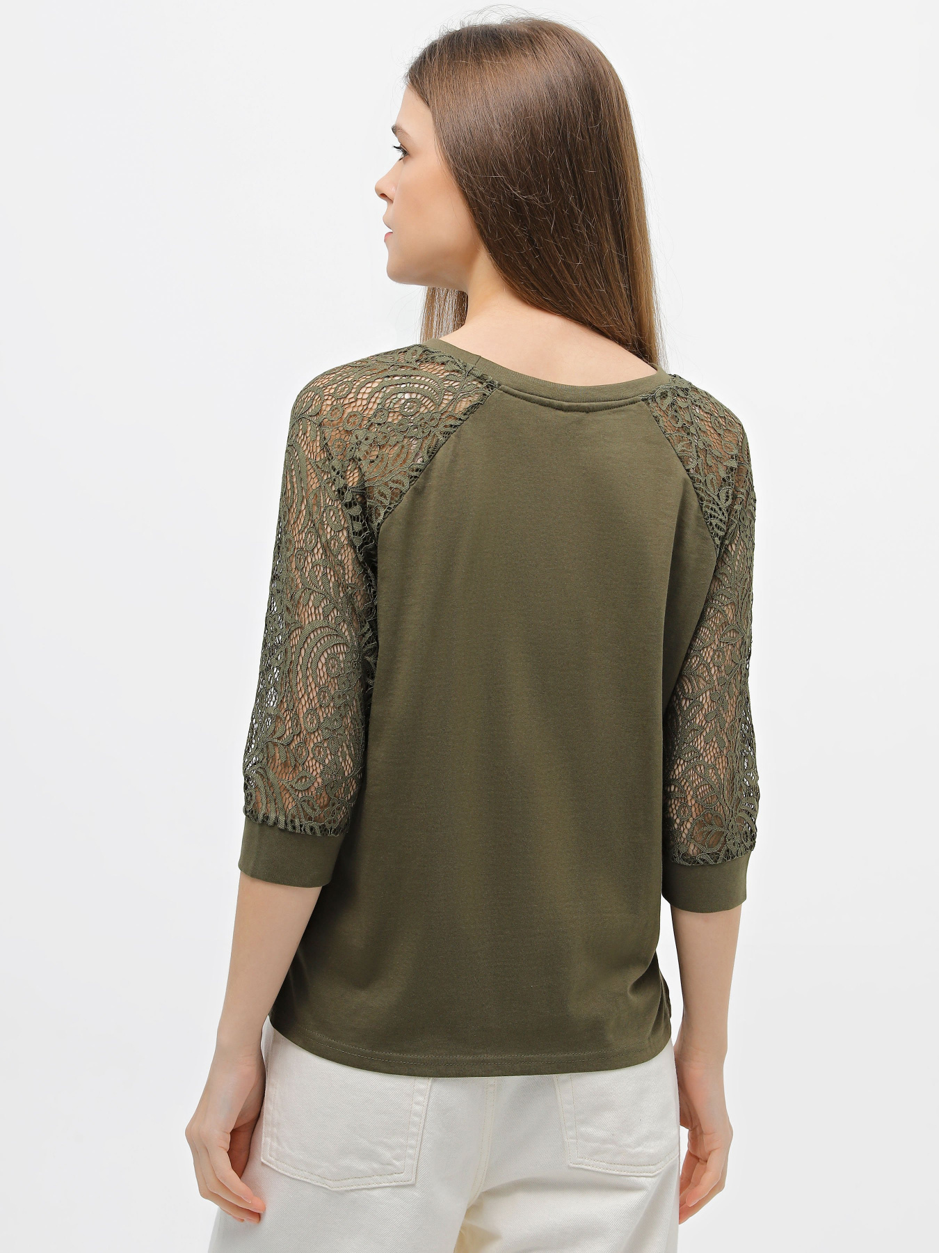 Лонгслив Piazza Italia модель 07344_military green Фото