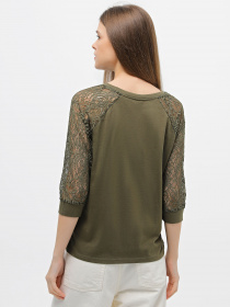 Лонгслив Piazza Italia модель 07344_military green Фото