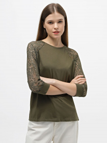 Лонгслив Piazza Italia модель 07344_military green Фото