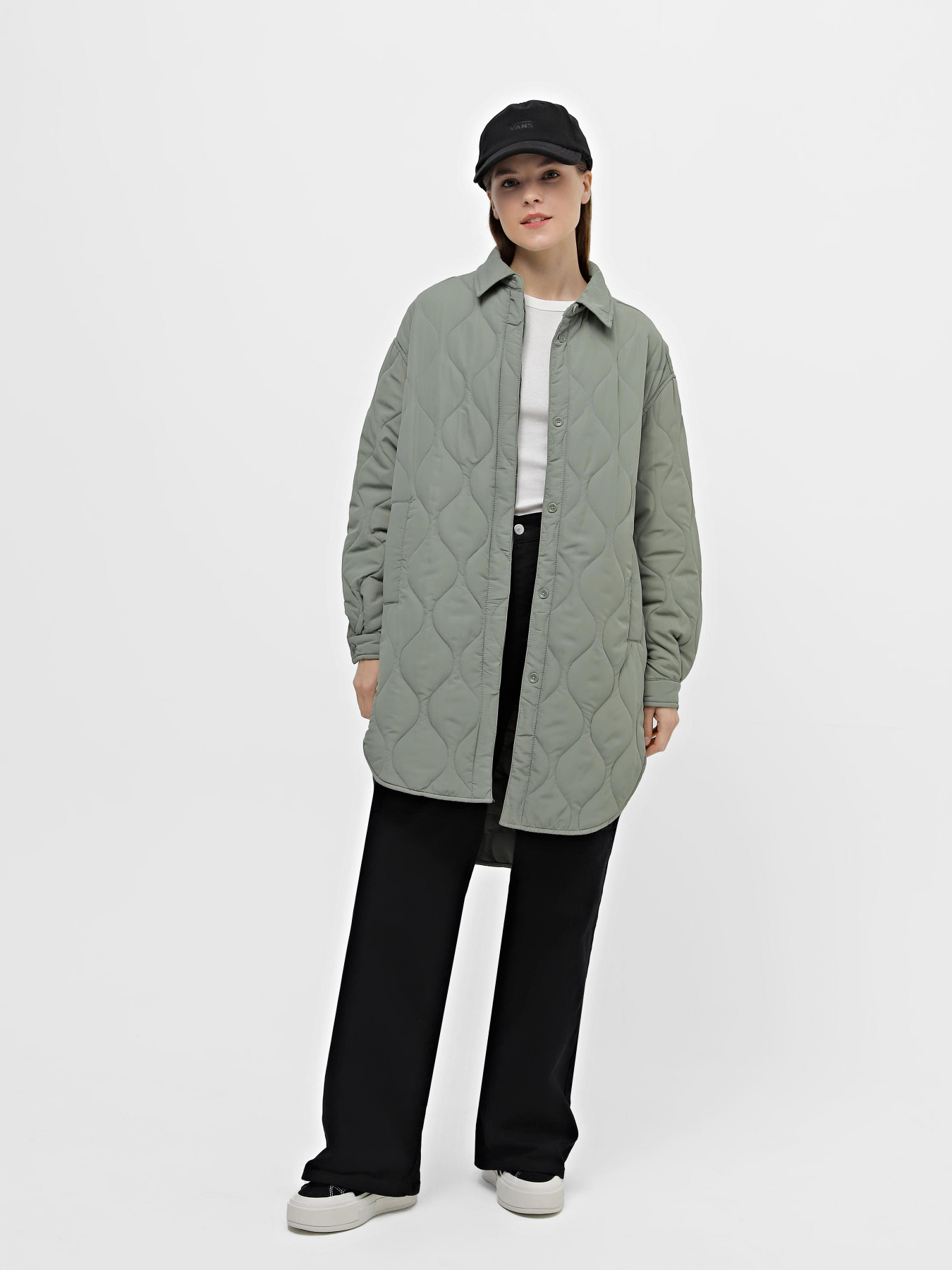 Куртка-сорочка Piazza Italia модель 08731_sage Фото