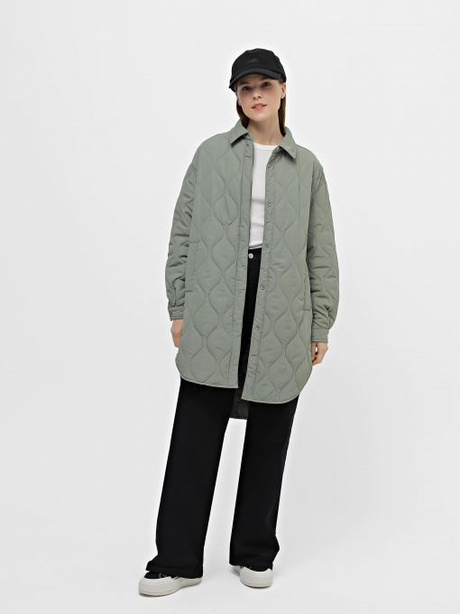 Куртка-сорочка Piazza Italia модель 08731_sage Фото