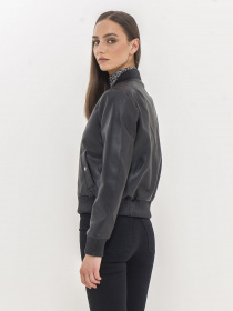 Куртка кожаная Piazza Italia модель 16364_black Фото