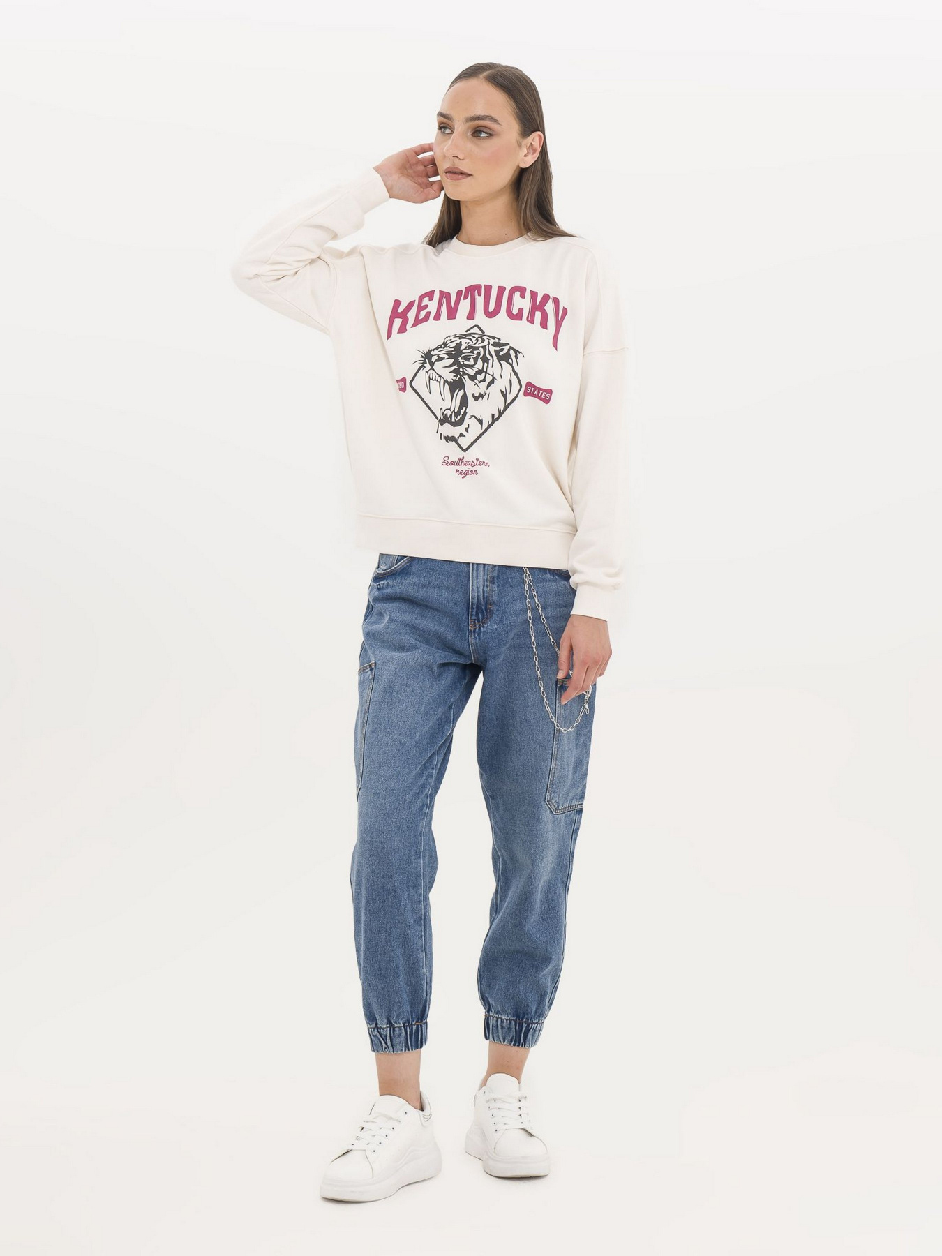 Свитшот Piazza Italia модель 55414_ivory Фото