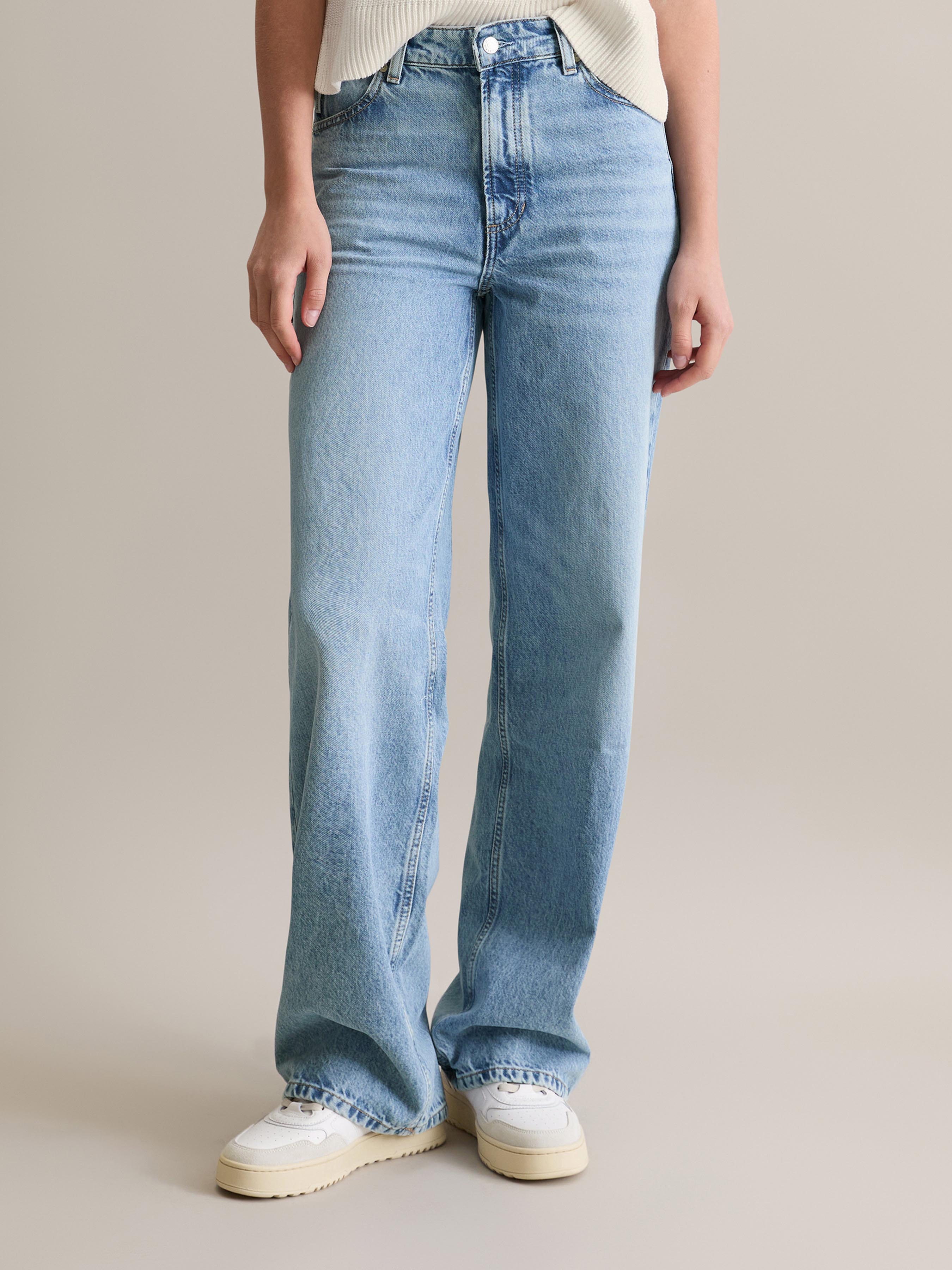 Бавовняні Жіночі Широкі джинси Marc O'Polo denim  (PK2285) колір блакитний