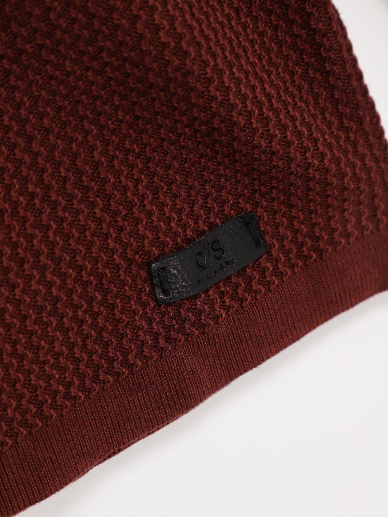 Джемпер Q/S модель 48611618498_бордовий Фото