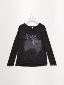 Лонгслив Q/S модель 49611312185_т.сірий комб. Фото