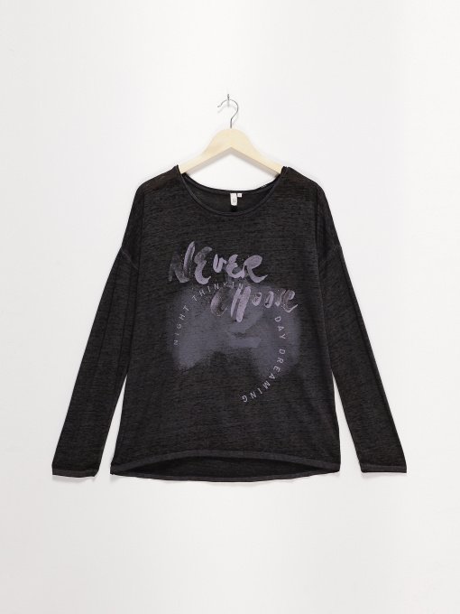 Лонгслив Q/S модель 49611312185_т.сірий комб. Фото