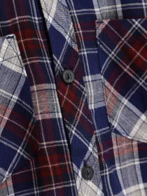 Рубашка повседневная Q/S модель 40810218102_синій комб. Рубашка повседневная Q/S модель 40810218102_синій комб. Фото