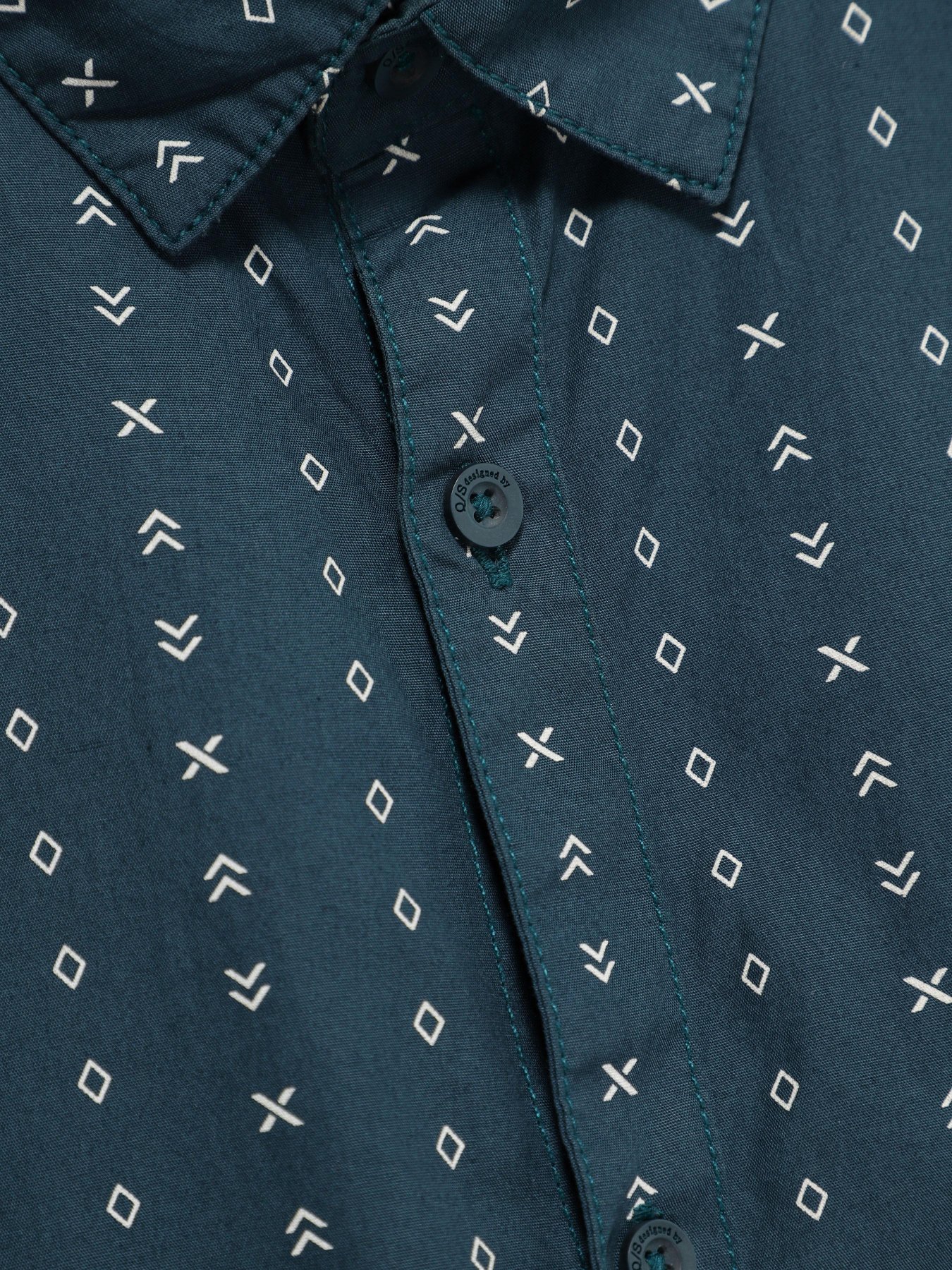 Сорочка Q/S модель 40811218112_т.бірюзовий комб. Фото