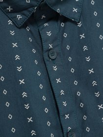 Рубашка повседневная Q/S модель 40811218112_т.бірюзовий комб. Фото