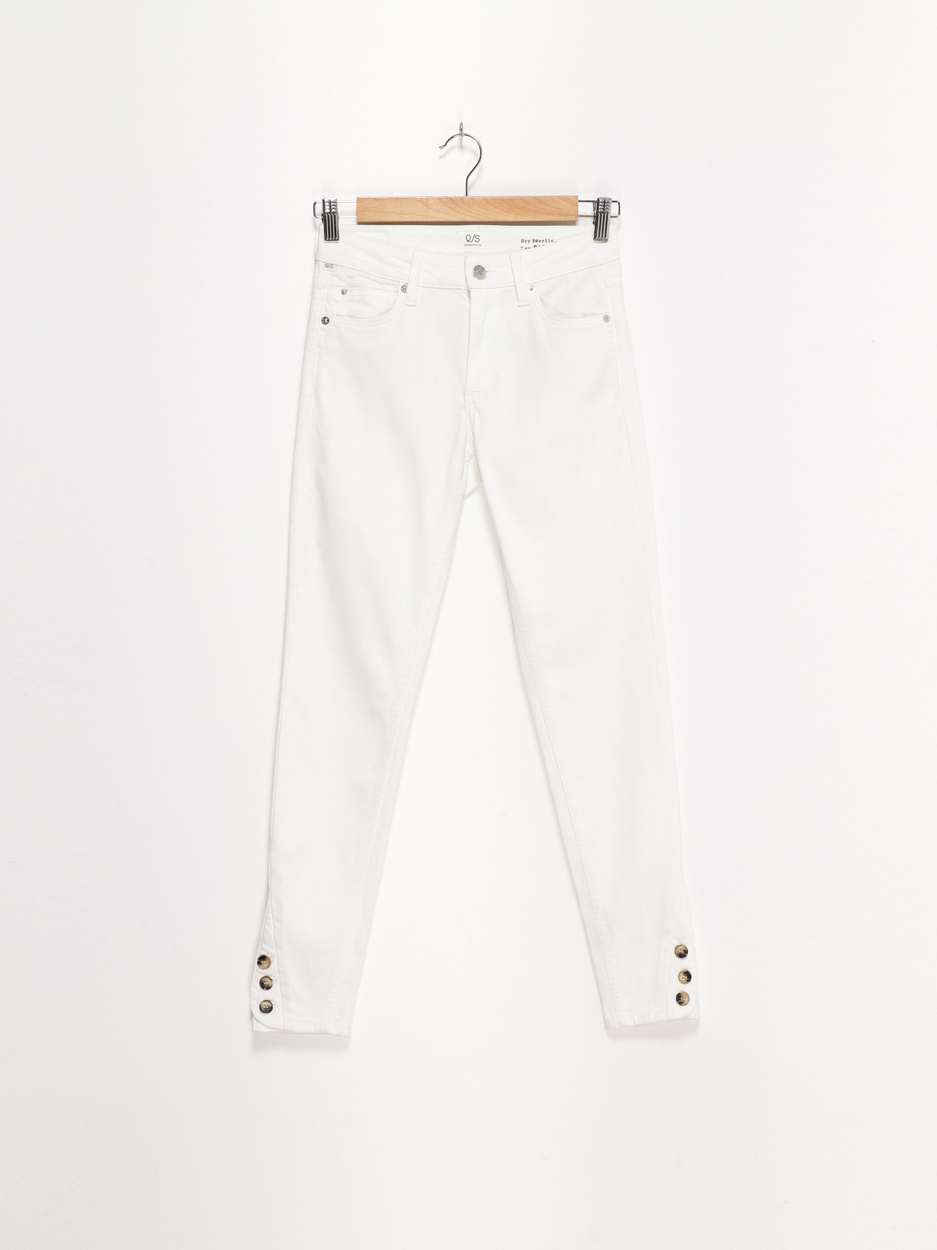 Повсякденні штани Q/S модель 41004723409_білий Фото