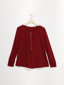 Блуза Q/S модель 41710118498_бордовий Фото