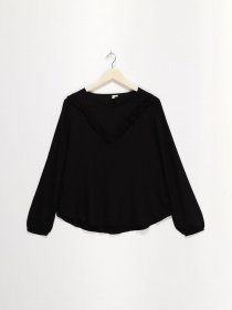 Блуза Q/S модель 41710118511_чорний Блуза Q/S модель 41710118511_чорний Фото