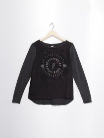 Лонгслив Q/S модель 41711312918_т.сірий комб. Фото