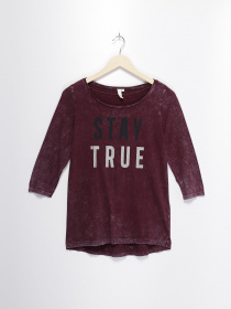 Лонгслив Q/S модель 41712394495_т.фіолетовий комб. Фото