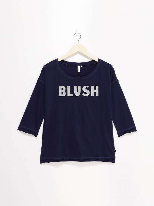 Лонгслив Q/S модель 41808394476_т.синій з сірим Фото