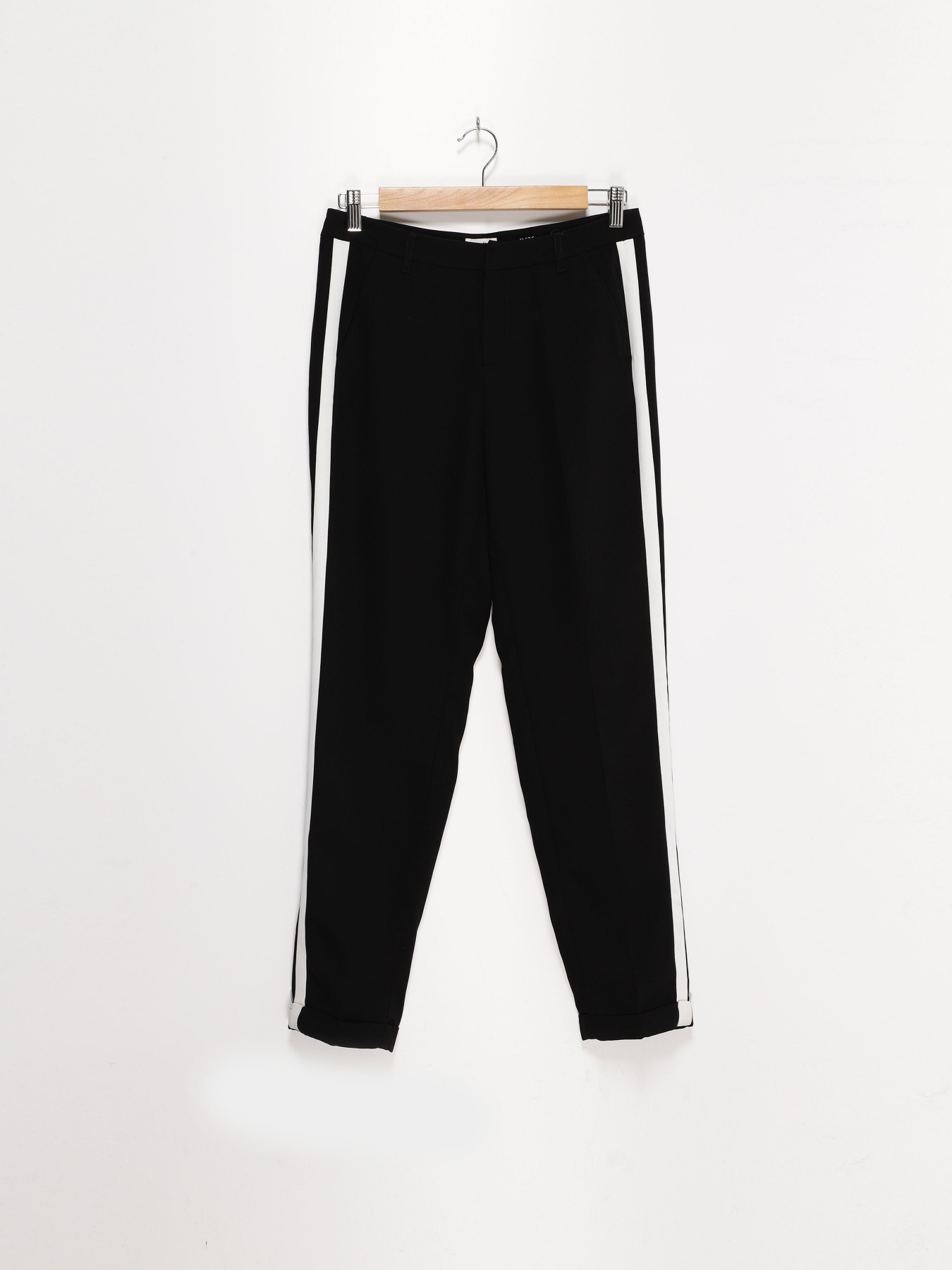 Брюки повседневные Q/S модель 41808732124_чорний з білим Фото