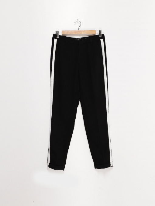 Брюки повседневные Q/S модель 41808732124_чорний з білим Фото