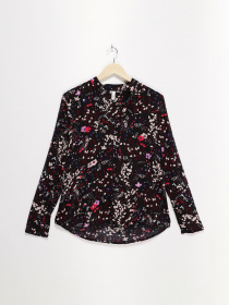 Блуза Q/S модель 41809118332_чорний комб. Фото