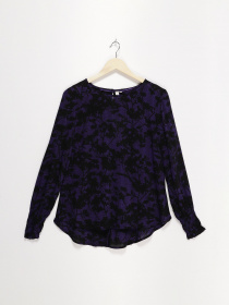 Блуза Q/S модель 41810118494_чорний з фіолетовим Фото