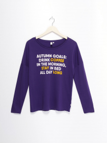 Лонгслів Q/S модель 41810313093_фіолетовий комб. Фото