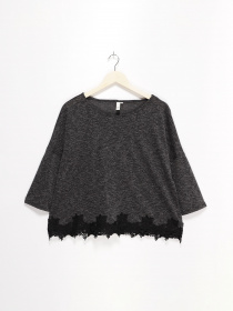 Лонгслив Q/S модель 41811394396_чорний комб. Лонгслив Q/S модель 41811394396_чорний комб. Фото