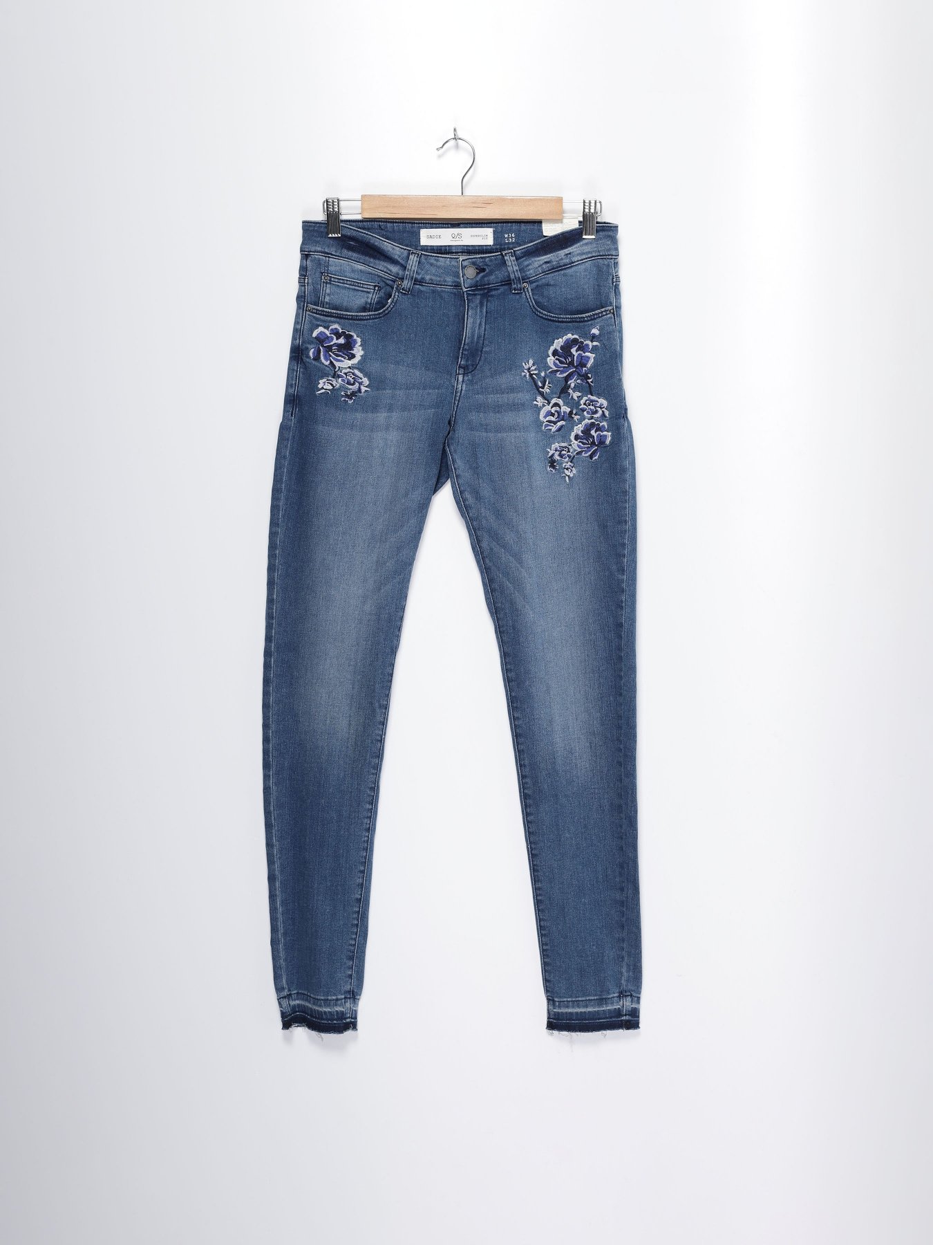 Прямі джинси Q/S модель 42709712571_синій комб. Фото