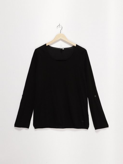 Лонгслив Q/S модель 45899310454_чорний Фото