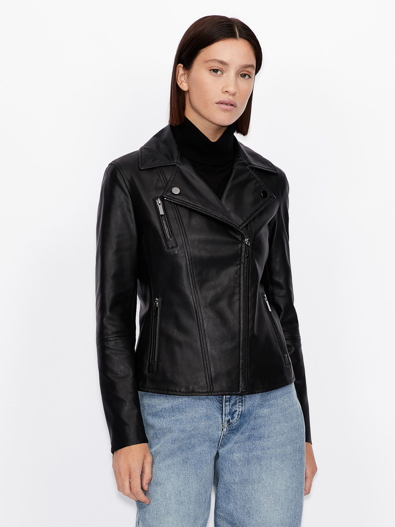 Шкіряна куртка Armani Exchange Core модель 8NYB13-YNVLZ-1200 Фото