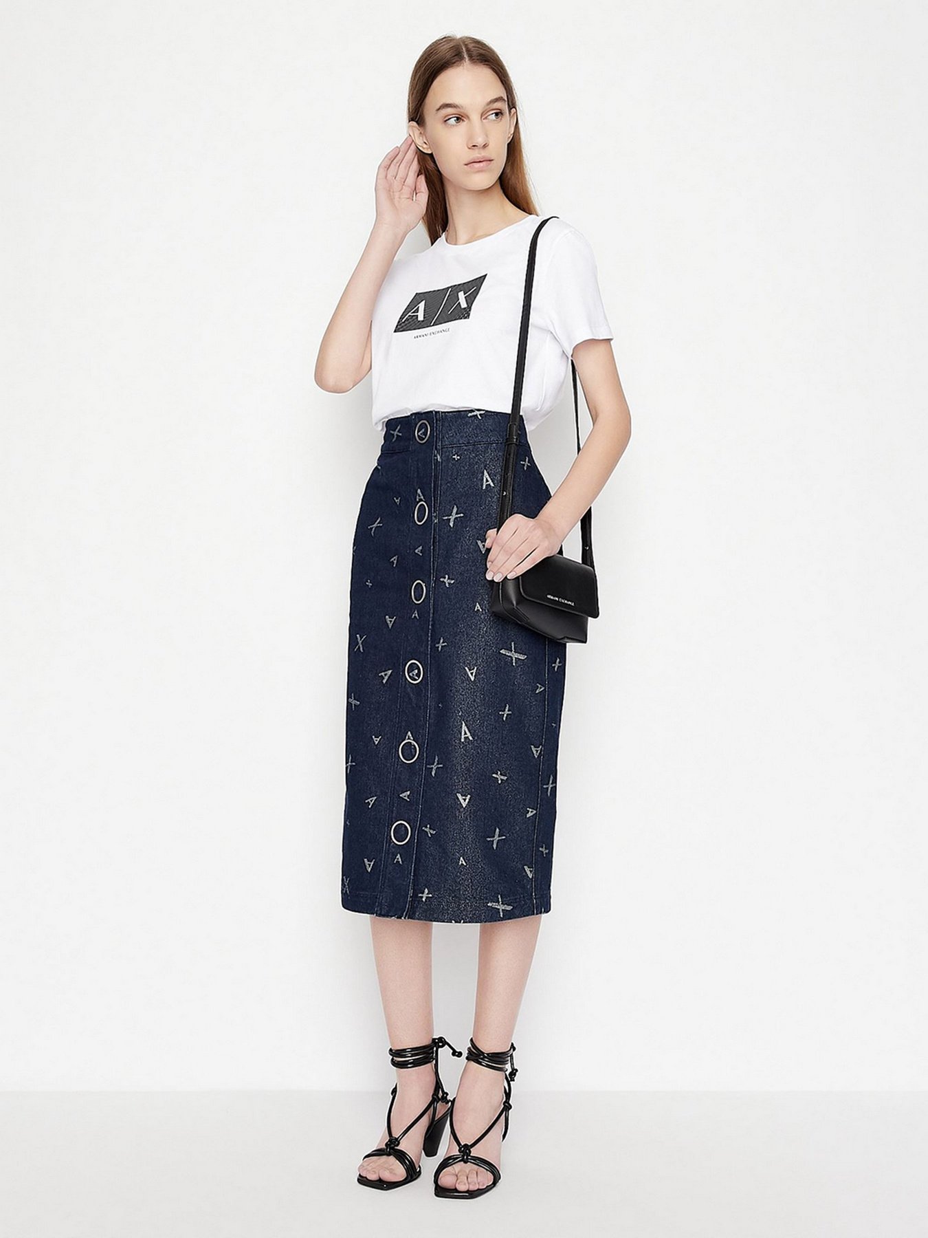 Юбка миди Armani Exchange модель 3LYN23-Y1SMZ-1500 Фото