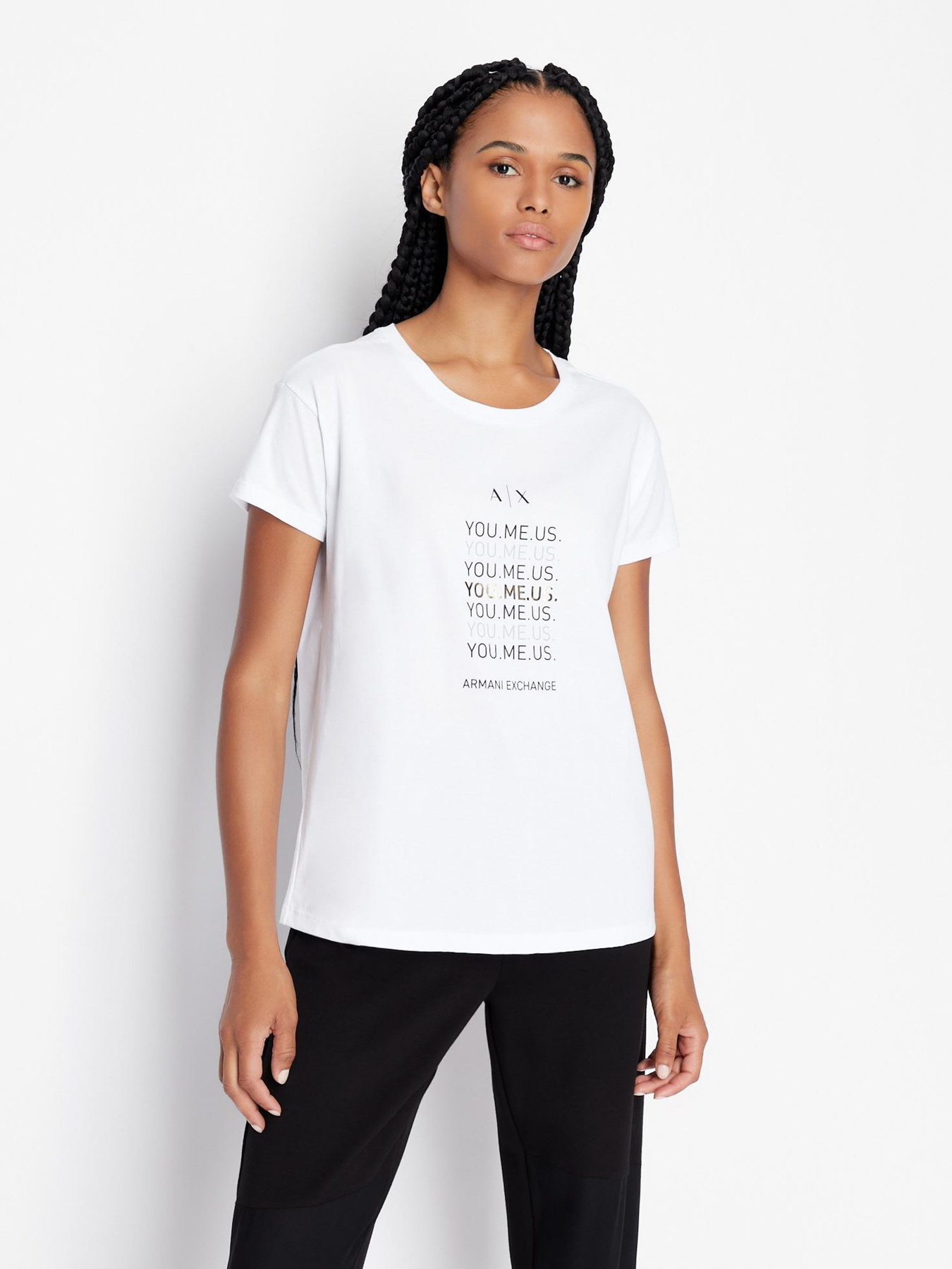 Футболка Armani Exchange You.me.us. модель 6LYT41-YJ6XZ-1000 Фото