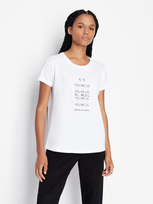 Футболка Armani Exchange You.me.us. модель 6LYT41-YJ6XZ-1000 Фото