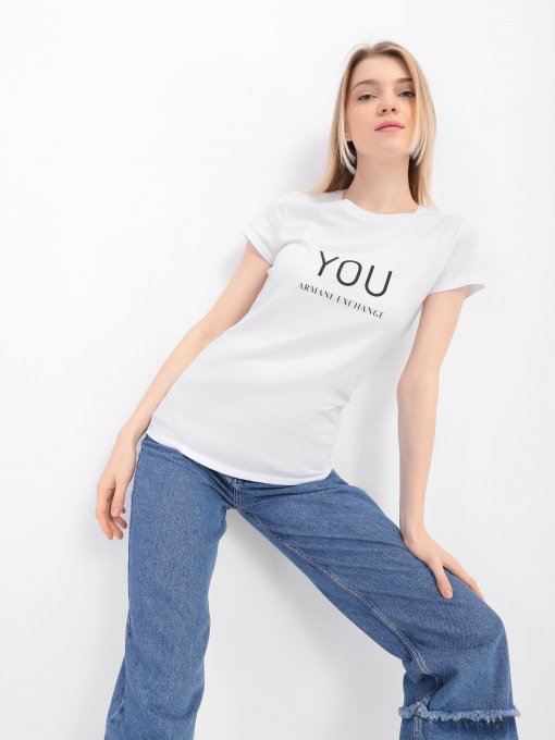Футболка Armani Exchange You.me.us. модель 6LYT42-YJ6XZ-21BH Фото
