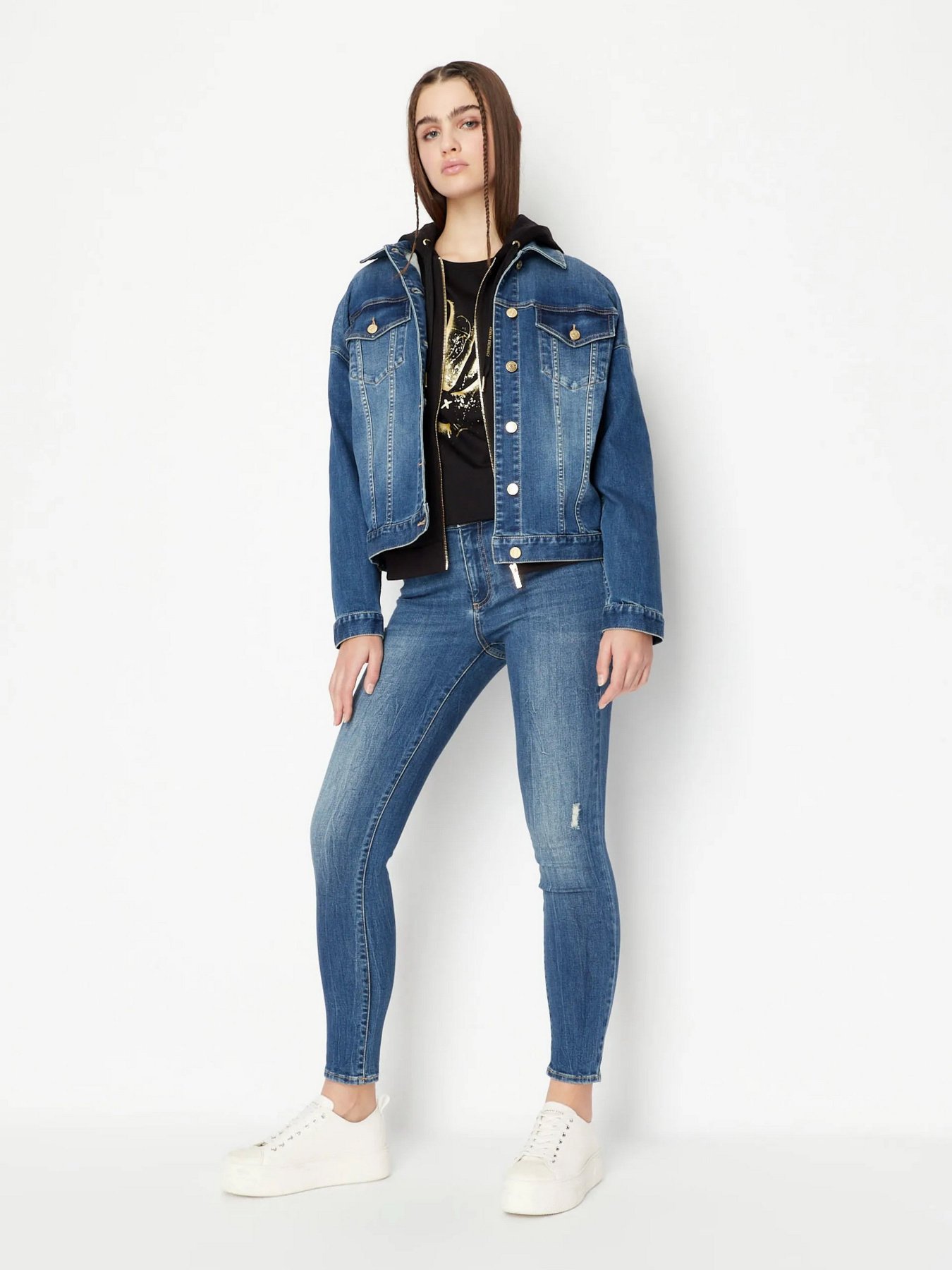 Джинсова куртка Armani Exchange Lunar New Year модель 3RYBAB-Y1EEZ-1500 Фото