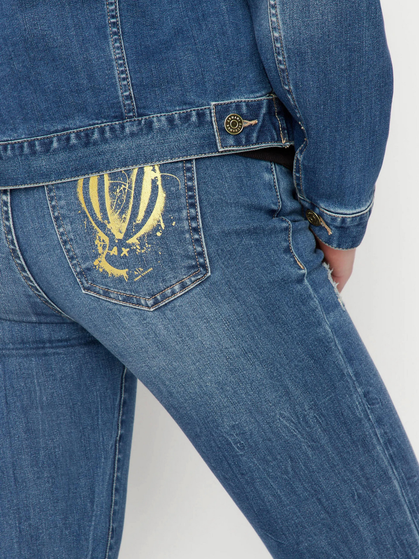 Скинни джинсы Armani Exchange Lunar New Year J10 модель 3RYJ10-Y1EEZ-1500 Фото