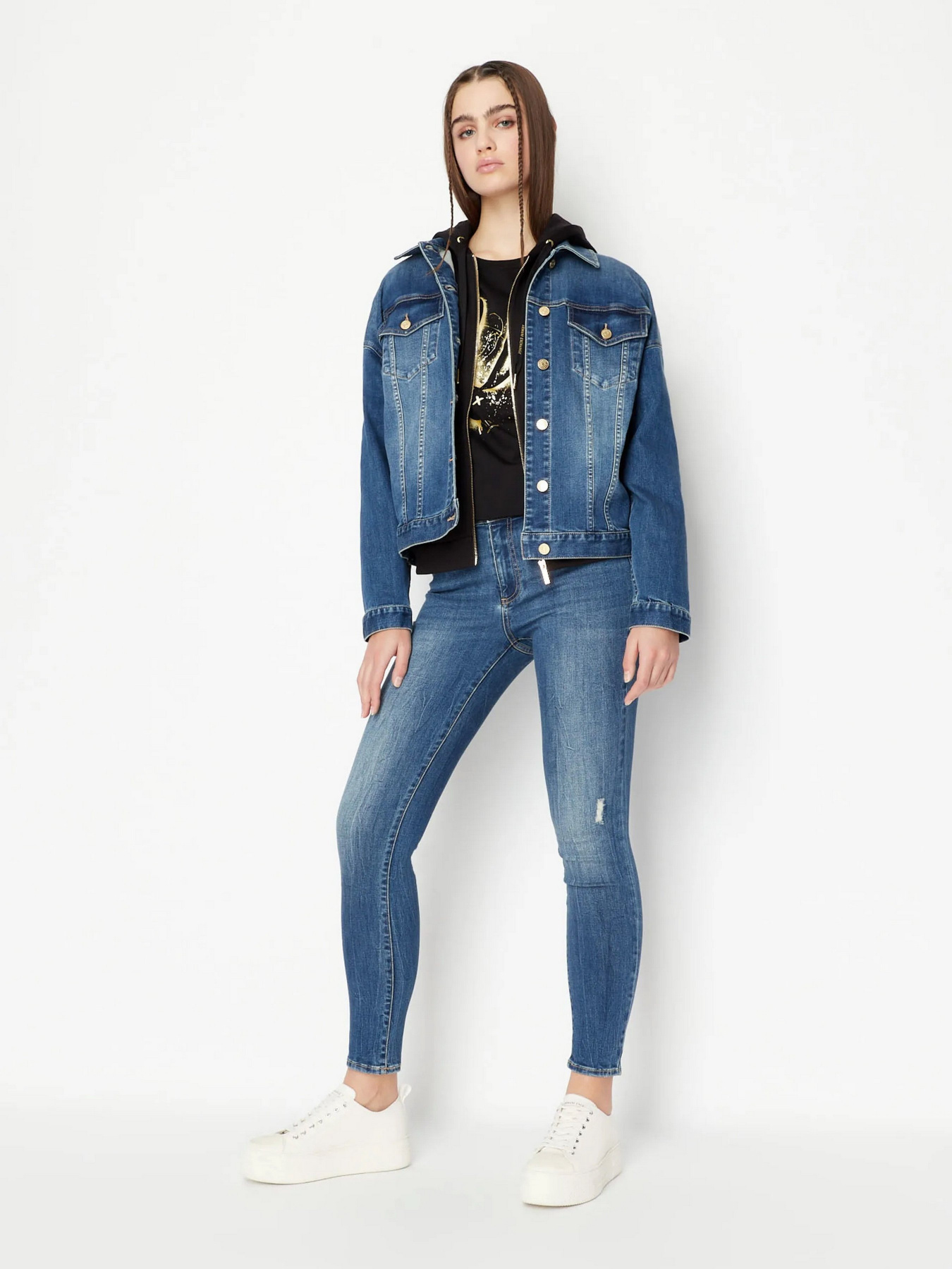 Скинни джинсы Armani Exchange Lunar New Year J10 модель 3RYJ10-Y1EEZ-1500 Фото