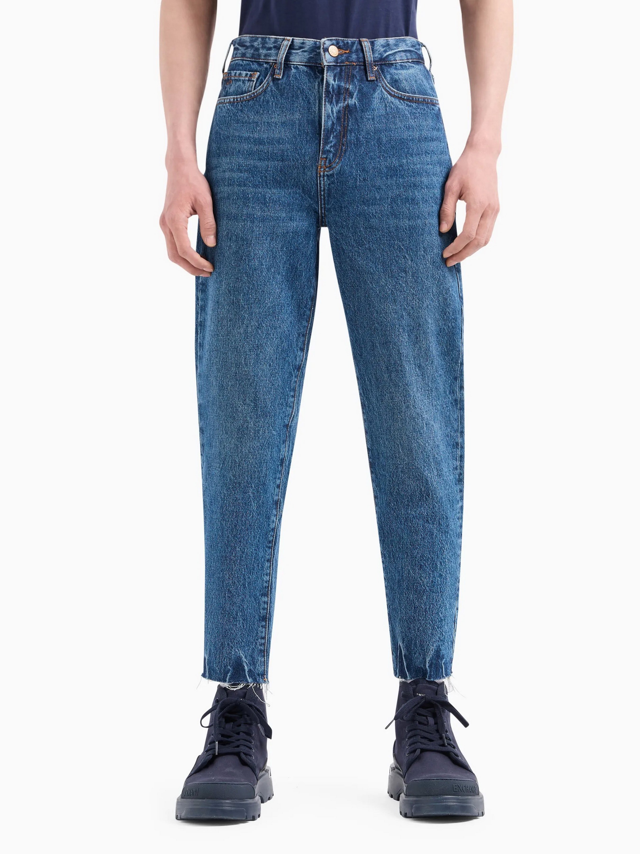 Бавовняні Жіночі Бойфренди Armani Exchange J16 (QZ3477) колір синій