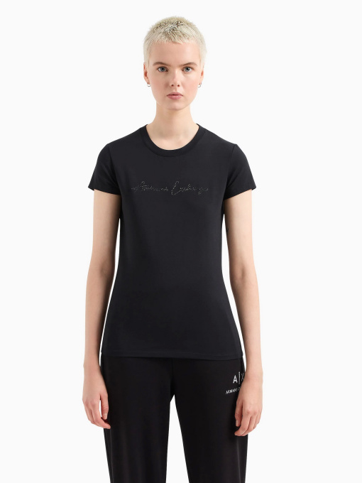 Футболка Armani Exchange Logo Signature модель 3DYT27-YJDTZ-1200 Фото