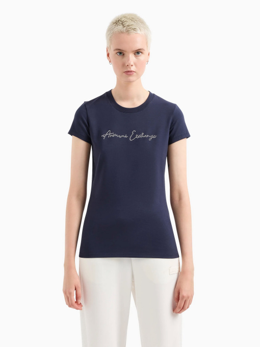 Футболка Armani Exchange Logo Signature модель 3DYT27-YJDTZ-1593 Фото