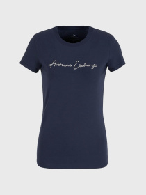 Футболка Armani Exchange Logo Signature модель 3DYT27-YJDTZ-1593 Фото